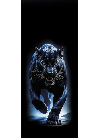 Наклейки на стійки дверей авто 3D TUNING STUDIO Пантера леопард 500х220х0.15мм=2штуки No Brand (362499154)