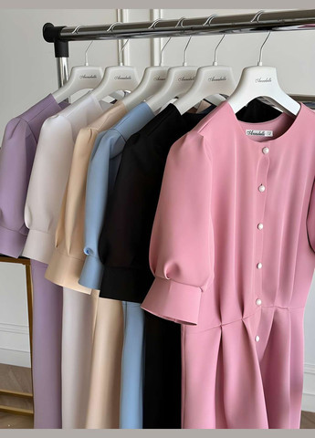 Бузкова святковий, коктейльна, повсякденний, кежуал, вечірня жіноча ніжна рожева сукня з гудзиками в стилі олд мані, old money Україна