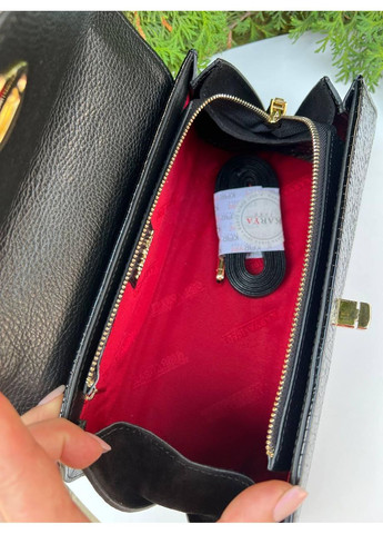 Сумка саквояж женская натуральная кожа лак черного цвета Karya (362191590)