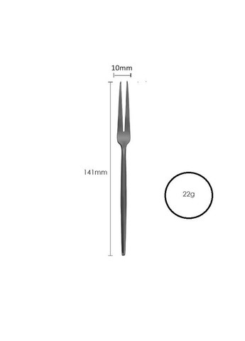 Вилка для фруктов 14,1 см. Fruit черного цвета нержавеющая сталь. REMY-DECOR (297715849)