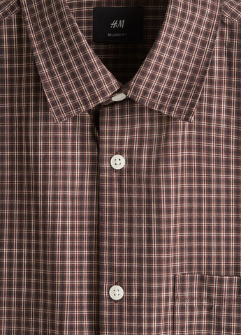Коричневая кэжуал рубашка H&M