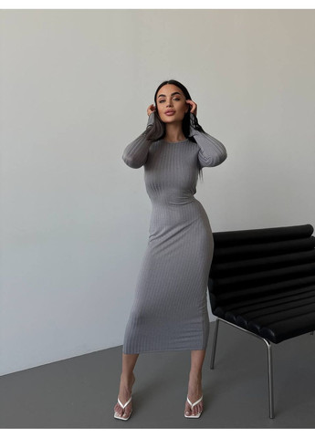 Сіра святковий сукня Vione однотонна
