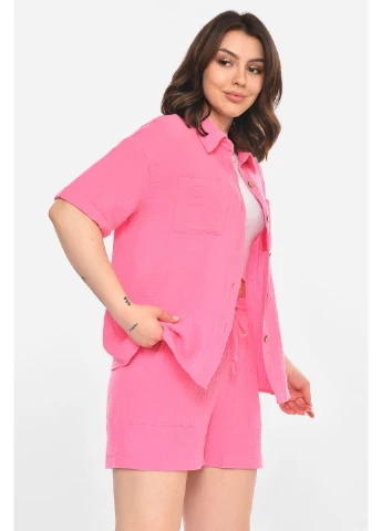 Костюм женский однотонный розового цвета Let's Shop (387808006)