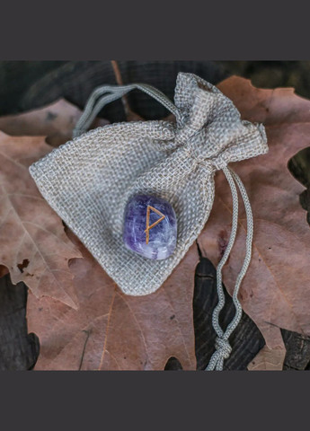 Руна Талисман Вуньо из натурального камня Аметист d-20х15мм+- (цена за 1шт) No Brand руни (301425207)