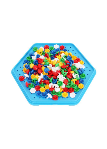 Детская розвиваюча мозайка шестиугольная з 220 фишками-гвоздиками Комбинированный (4727021193) ТехноК (370769757)