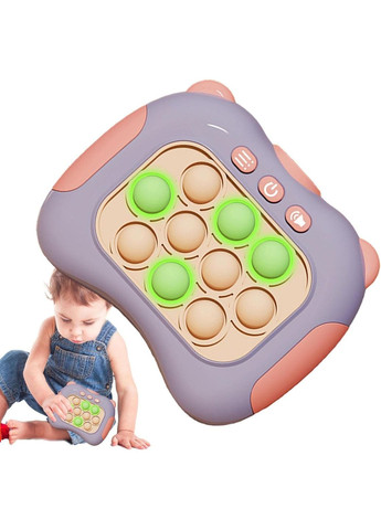 Електронна приставка консоль Quick Push Game приставка гри Pop It Антистрес-текс струм іграшка (Кольор: Рurple No Brand (365721260)