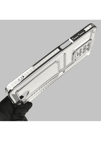 Чохол для Redmi Note 9 Pro зі срібною окантовкою з кишенькою для карток на сяомі редмі нот 9 про срібний Xiaomi (366022630)