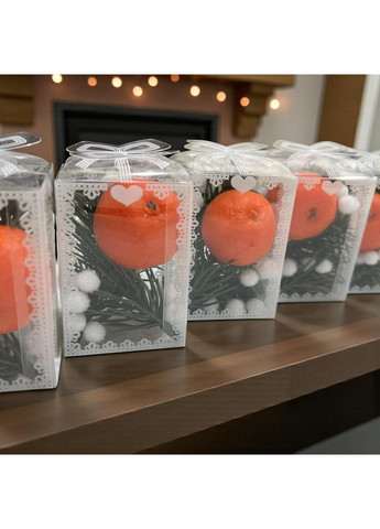 Мило ручної роботи. мандаринка з ялинкою. Новорічний подарунковий набір мила ручної роботи No Brand (343052258)