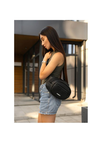 Сумка через плечо женская бананка Flex черная Sambag (355245849)