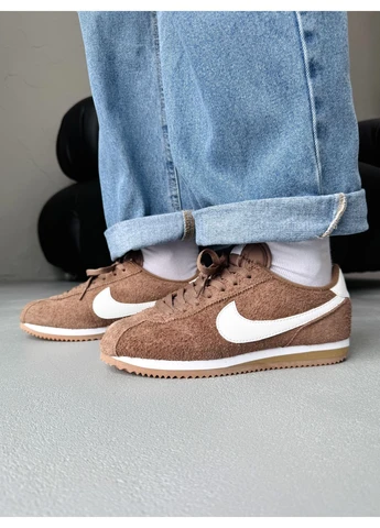 Коричневые летние кроссовки nike cortez light brown найк кортез No Brand