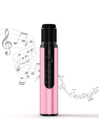 Караоке микрофон K1 Premium розовый (стерео, звуковая карта) Losso (327041729)