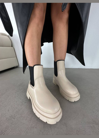 Осенние стильные женские челси челси No Brand без декора из искусственной кожи