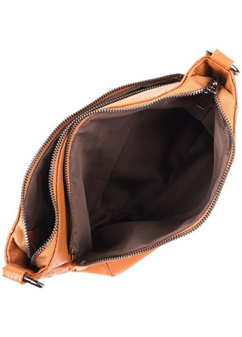 Сумка крос-боді на плече з натуральної шкіри середня жіноча Коричневий 40317 Vintage (361970392)