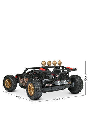 Дитячий електромобіль Баггі Racer JS3168EBLR-18(24V), двомісний. Чорний камуфляж Bambi (285715082)