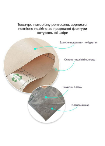 Самоклеющая экокожа в рулоне 1.37х3м х 0.5мм Бежевый SW-00001170 Sticker Wall (326811892)