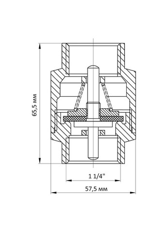 Клапан зворотний 1-1/4" ( KR.171) (KR0130) KOER (322074837)