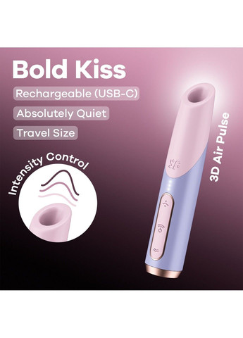 Вакуумный стимулятор Bold Kiss Violet Satisfyer (348517481)