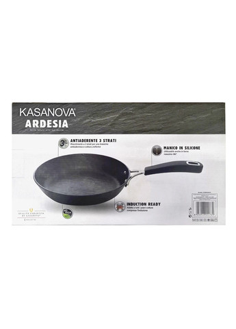Сковородка с силиконовой ручкой 20 см Ardesia черная Kasanova (278320535)