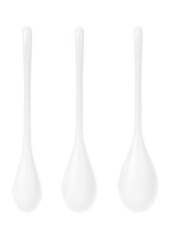 Набор вагинальных шариков Yoni Power 1 белые Satisfyer (303907484)