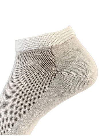 Білі набір чоловічих шкарпеток коротких бавовняних mesh сітка 40-45 5 пар Лео однотонні (336213587)