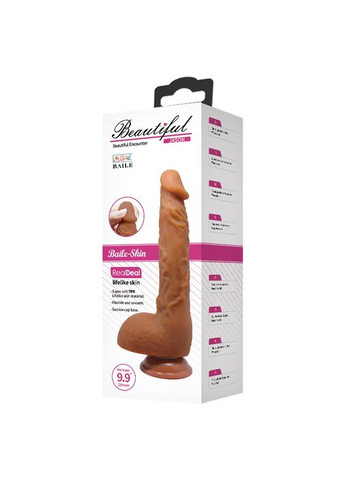 Фалоимитатор hеалистик фаллос на присоске Faloimitator Beautiful Jason Dildo 24 см Фаллоимитатор LyBaile (317747980)