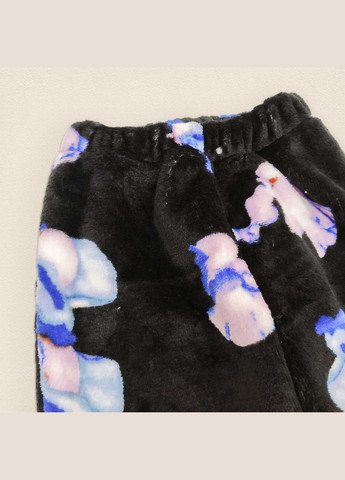 Черная всесезон пижама для девочки dexter`s из теплой ткани велсофт orchid dexter's