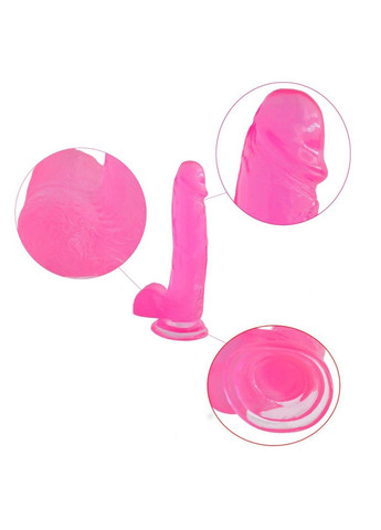 Розовый фаллоимитатор с присоской 15 см We Love (284279357)