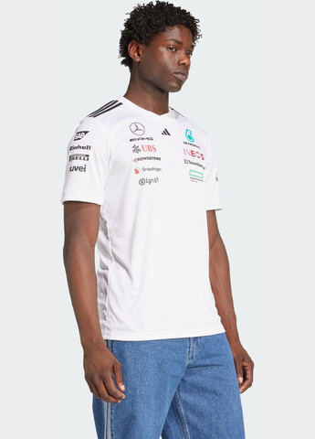 Джерсі Mercedes - AMG Petronas Formula One Team Driver adidas логотип білий спортивні