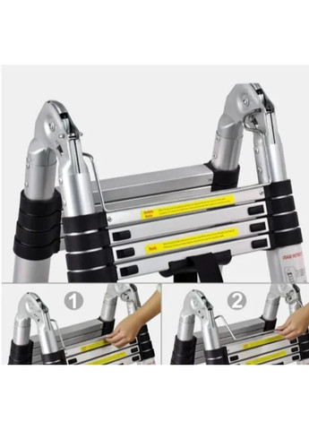 Драбина трансформери алюмінієві розкладна висота 4.4 м (2104618749) No Brand (367056666)