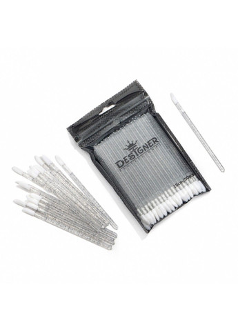 Одноразові велюрові пензлики для нарощування вій, макіяжу губ, зняття макіяжу (50 шт./уп.) Designer Professional (292734663)