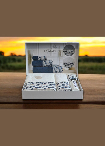 Подарунковий набір рушників La, 3 шт. з ароматом Esme Ekru Maison білий