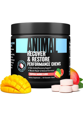 Комплекс післятренувальний Animal Recovery 120 Chews, Mango Universal Nutrition (322765859)