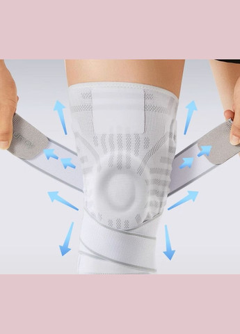 Бандаж для колена белый, размер M, окружность колена 32,5-35,5 см Umay (308845161)
