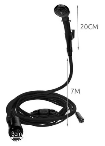 Душ переносной портативный кемпинговый походный туристический автомобильный с насосом 12 V (477367-Prob) Черный Unbranded (296984597)