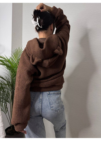 Плюшевое женское худи с ушками No Brand Р4939-385/1 (369402748)