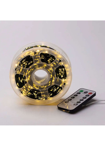 Новогодняя гирлянда комнатная Роса с пультом 200 м 2000 LED зеленый провод Желтое сияние 2000L200MGY Garlando (371391743)