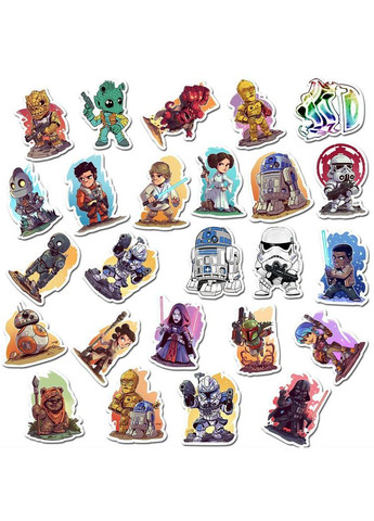 Зоряні війни стікери наклейки Star Wars аксесуари стікерпак 50 шт Shantou (332996981)