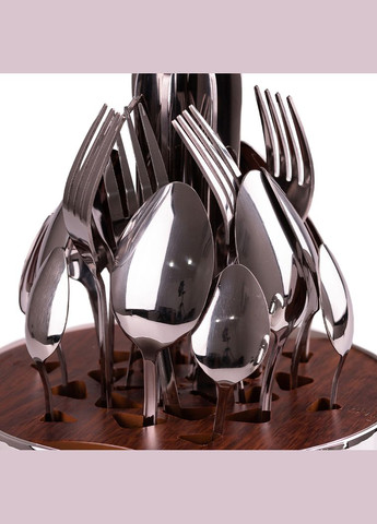 Набор столовых приборов из нержавеющей стали 24 штук, серебро TS Kitchen (322289304)