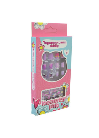 Дитячий набір для манікюру з накладними ногтями та аксесуарами 10×15 см, в асортименті - No Brand PL-525-011 (371929183)