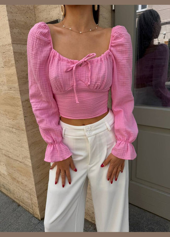 Розовая женская розовая блузка No Brand