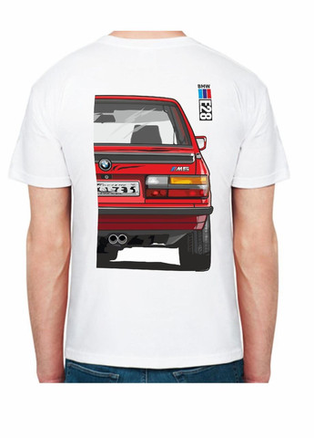 Белая мужская футболка с принтом bmw e28 motorsport fr 107228 m белая Avtolife