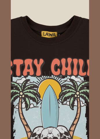 Коричневая летняя футболка с принтом для мальчика p-bb02316 134 см shop (2000999233661) LAWA