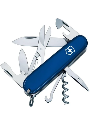 Нож Climber 91мм,14функ,син., складной, 82 г, Slip joint, нержавеющая сталь, швейцарский производитель Victorinox (395602739)