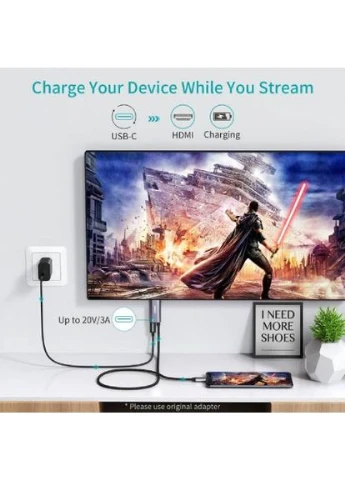 Кабель USB-C-HDMI XCH-M180GY CHOETECH (323110482)