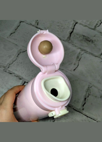 Термос детский с поилкой Зайчик 500 мл 22х6,5 см Розовый No Brand (327367850)