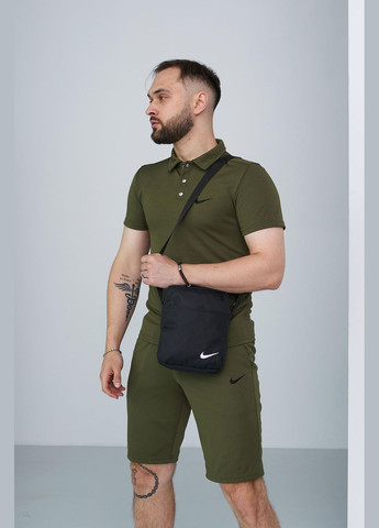 Комплект чоловічий : поло хакі + шорти хакі + барсетка чорна No Brand (340715420)