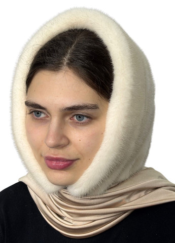 Женский платок на голову из настоящего меха норки Меховой Стиль Ракушка (258565875)