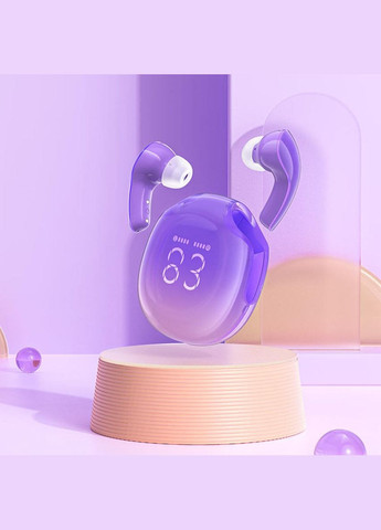 Навушники T9 Crystal (Air) color bluetooth earbuds Grape Purple Acefast (304732680)