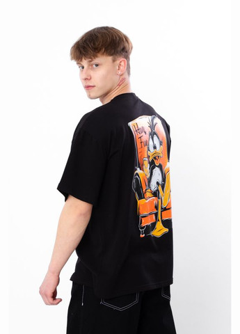 Черная футболка мужская (оверсайз) (p-16797) Носи своє