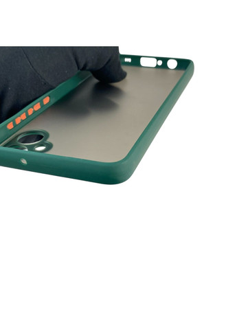 Чохол для телефона Galaxy A05 (SM-A055) з високими бортами із захистом камери на самсунг а05 темно-зелений Samsung (366386058)